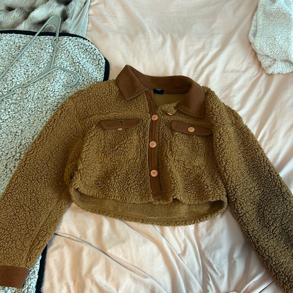 Cropped brown PacSun sweater